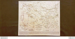Delcampe - Imp.Romano Oriente Giustiniano Ostrogoti Teodorico 410-553 Carta Geografica 1859 - Carte Geographique