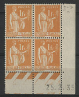 N° 286 Type Paix Cote 40 € Avec Coin Daté Du 25/2/35 Neufs ** (MNH) Voir Description - 1930-1939
