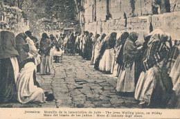 Delcampe - Vintage Postcard PALESTINE JERUSALEM - THE JEWS WAILING PLACE ON FRIDAY - Palästina
