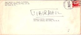 Eritrea U.S. 6c DC-4 Skymaster 1952 Army-Air Force Postal Service, A.P.O. 843 Asmara, Eritrea Airmail To New York, N.Y.  - Eritrea