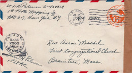 Eritrea U.S. 6c Monoplane Air Envelope 1943 U.S. Army, A.P.O. 617 Gura, Eritrea 1st Photo Mapping Squadron Concession Ai - Eritrea