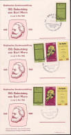 Delcampe - MC 1365, Karl Marx 150. Geburtsstag, Kommunistische Manifest - Maximumkarten (MC)