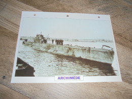 ARCHIMEDE Sous Marin Fiche Descriptive Navire Marine Bâteau Boat - Barcos