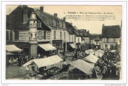 FISMES (MARNE) - CPA - PLACE DE L' HOTEL DE VILLE - LE MARCHE - Fismes