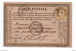 1876 - CARTE PRECURSEUR De SAINT LOUP SUR AUJON (HAUTE MARNE) ? - BOITE RURALE B - Cartes Précurseurs