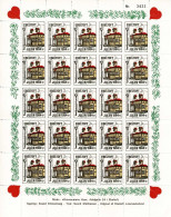 Denmark; Local Christmas Seals - Ebeltoft, 1984, Full Sheet; MNH(**), Not Folded. - Feuilles Complètes Et Multiples