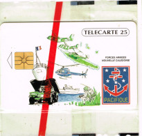 Nouvelle Caledonie Ncaledonia Telephone Card Phonecard Telecarte NC 17 Numero Forces Armees Helicoptere Char Navire NSB - Wallis And Futuna