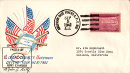 Greenland U.S. 3c Western Statehood 1941 American Base Forces A.P.O. 809 Narsarssuak, Greenland To Oakland, Calif.  Cons - Brieven En Documenten