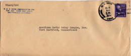 Guam U.S. 3c Jefferson Prexie 1952 U.S. Navy, 13894 Naval Communications Station, Guam To West Hartford, Conn.  LEGAL SI - Guam