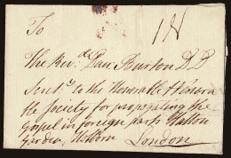 Lot # 005 UNITED STATES: Stampless Colonial: Used To London: 1765 June Folded Letter Sheet - …-1845 Prephilately