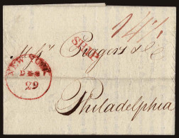 Lot # 006 DENMARK To PHILADELPHIA: Napoleonic War 1804 Printed Circular (in English) - …-1845 Prephilately