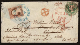 Lot # 010 UNITED STATES: 1851 3¢ Red Type 1 - Covers & Documents
