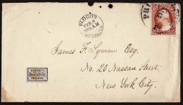 Lot # 011 UNITED STATES: Local: Bloods 1¢ Bronze On Lilac Acid Tied Together, With 1851 3c Red - Covers & Documents
