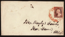 Lot # 012 UNITED STATES: 1851 - 57,  3¢ Dull Red - Covers & Documents