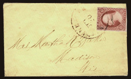Lot # 013 UNITED STATES 1859 - 61 3¢ Rose Type II - Covers & Documents