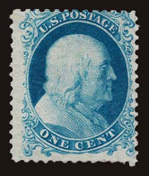Lot # 018 UNITED STATES: 1875 RE-ISSUE; 1¢ Bright Blue - Unused Stamps