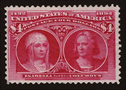 Lot # 023 UNITED STATES: 1893: $4 Crimson Lake - Used Stamps