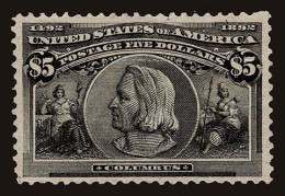 Lot # 024 UNITED STATES: 1893 Columbian Exposition $5.00 Black, Unused - Unused Stamps