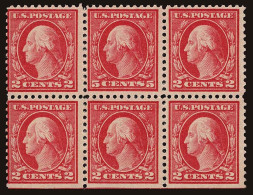 Lot # 031 UNITED STATES: 1917-19 5¢ Rose, Error In Block Of SIX - Unused Stamps