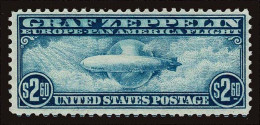 Lot # 033 UNITED STATES: 1930 Graf Zeppelin; $2.60 Blue - 1b. 1918-1940 Unused
