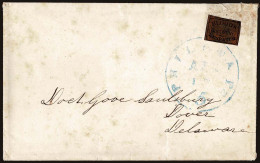 Lot # 034 UNITED STATES; Locals; Bloods Dispatch Post 1¢ Bronze On Black - Locals & Carriers
