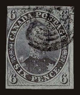 Lot # 134 CANADA: 1851, Prince Albert, 6d Slate Violet, Laid Paper - Used Stamps
