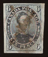 Lot # 141 CANADA:1852-57: Admiral, 6d Greenish Gray - Used Stamps