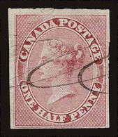 Lot # 144 CANADA: 1857, Queen Victoria, ½d Rose, Horizontally Ribbed Paper - Used Stamps
