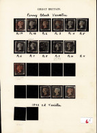 Lot # 197 GREAT BRITAIN: 1840; 1d Black 15 Used Copies - Used Stamps