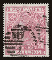 Lot # 220 GREAT BRITAIN: 1882, 5s Rose On White Paper, Anchor Watermark - Used Stamps