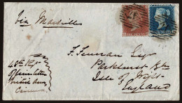 Lot # 235 GREAT BRITAIN: Crimean War Office Envelope Backstamped BRITISH ARMY POST OFFICE 1855 C.d.s. W/ 1d And 2d - Other & Unclassified