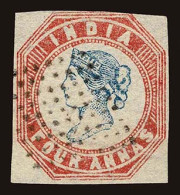 Lot # 257 INDIA: 1854 - 55, 4a Blue & Pale Red First Printing, Head Die II, Frame Die I - 1854 East India Company Administration