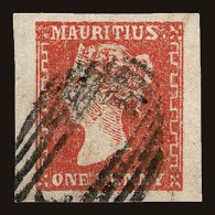 Lot # 272 MAURITIUS: 1859 1d Vermilion - Mauritius (...-1967)