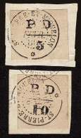 Lot # 359 ST. PIERRE & MIQUELON: 1891 - 93 Reprint, 5¢, 10¢  Black - Saint Pierre And Miquelon