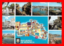 Delcampe - 2 CPSM/gf MENORCA (Espagne)  Diversos Aspectos / MAHON. Vue Partielle Du Port.*14570 - Menorca