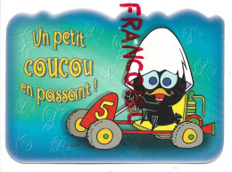 Delcampe - Calimero Au Volant D'un Bolide " Un Petit Coucou En Passant " Par Pagot - Comicfiguren