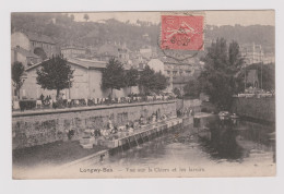 Delcampe - CPA 54 GREVES LONGWY VUE SUR LA CHIERS ET LES LAVOIRS 1906 LINGE DES SOLDATS N°1 TTB Ansichtskarten MILITARIA - Longwy