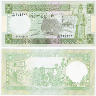 Syria 5 Pounds 1991 P 100 UNC - Syrie