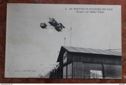 NICE (06) - LE MEETING D'AVIATION DE NICE - ROUGIER SUR BIPLAN VOISIN - Luftfahrt - Flughafen