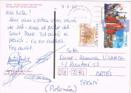 56732. Postal KRAKOW (Polska) Polonia 2001. Vistas Varias St. Mary, Wawel, Torre Ratusza - Lettres & Documents