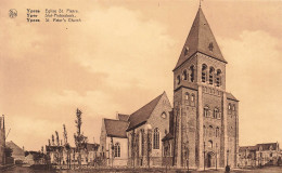 [-5%] BELGIQUE - Ypres - Eglise Saint Pierre - Carte Postale Ancienne - Zwevegem