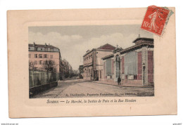 SCEAUX (92) - LE MARCHE - LA JUSTICE DE PAIX ET LA RUE HOUDAN - Sceaux