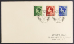 1936 ½d, 1½d And 2½d Stamps On Cover Tied By 'KING EDWARD / BANFF' First Day Of Issue Cds's, Very Fine. - Unclassified