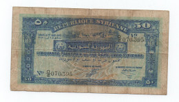 SYRIA 50 LIVRES 1942 PICK 54 LOOK SCANS - Syrie