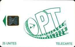 COMORES : OPT-0003B  25 Green OPT Logo (SC5 - Matt) ( Batch: 42318) USED - Comoros