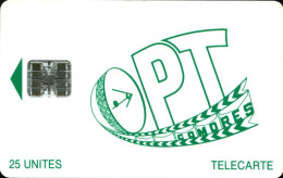 COMORES : OPT-0005A  25 Green OPT Logo (SC7) ( Batch: C36141892) USED - Comoros