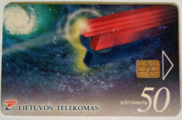 Lithuania 50 Units Chip Card - Green Number 800 - Lituania