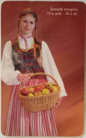 Lithuania 50 Units Chip Card - A Girl From Zemaitija - Lituania