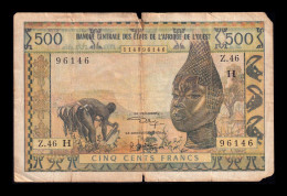 West African St. Niger 500 Francs ND Pick 602Hk Bc F - Niger