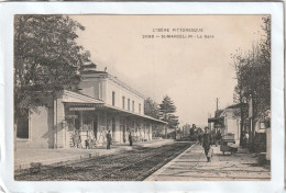 Delcampe - CPA :  14 X 9  -   St-MARCELLIN  -  La Gare - Saint-Marcellin